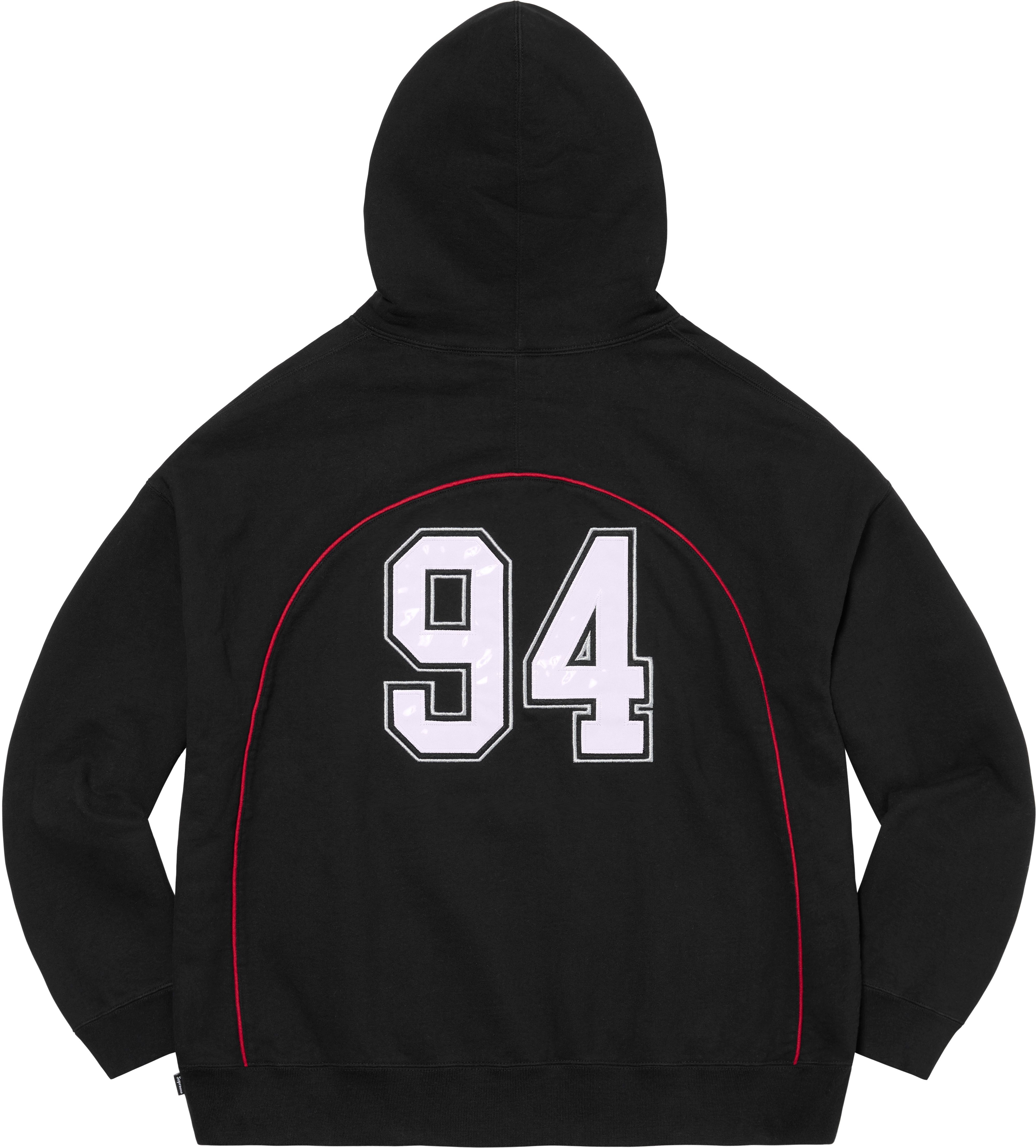Boxy Piping Arc Hooded Sweatshirt view 17